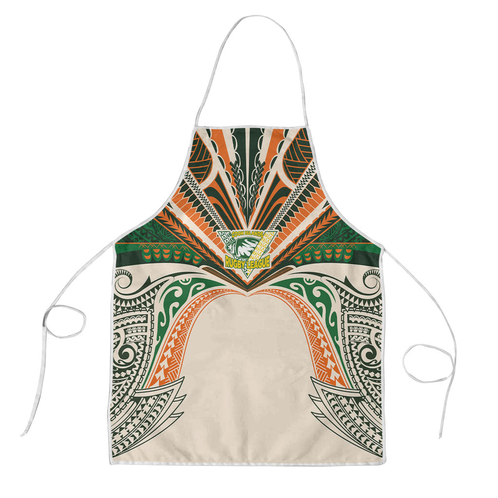 Cook Islands Rugby League Apron Polynesian and Tatau Tribal Art - Retro Palette LT03 Multicolor - Polynesian Pride