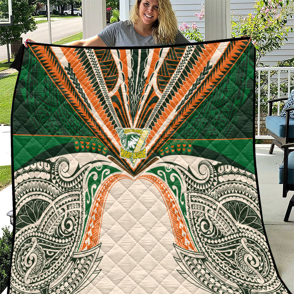 Cook Islands Rugby League Quilt Polynesian and Tatau Tribal Art - Retro Palette LT03 Multicolor - Polynesian Pride