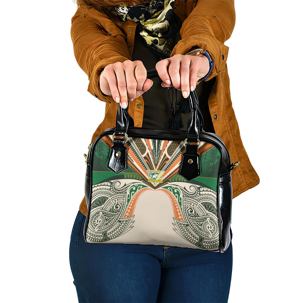 Cook Islands Rugby League Shoulder Handbag Polynesian and Tatau Tribal Art - Retro Palette LT03 One Size Multicolor - Polynesian Pride