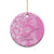 Hawaii Kauai Island Ceramic Ornament Hibiscus Pattern Seamless Tribal Simple Pink LT03 - Polynesian Pride