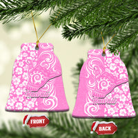 Hawaii Kauai Island Ceramic Ornament Hibiscus Pattern Seamless Tribal Simple Pink LT03 - Polynesian Pride