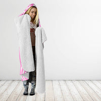 Hawaii Kauai Island Hooded Blanket Hibiscus Pattern Seamless Tribal Simple Pink LT03 - Polynesian Pride