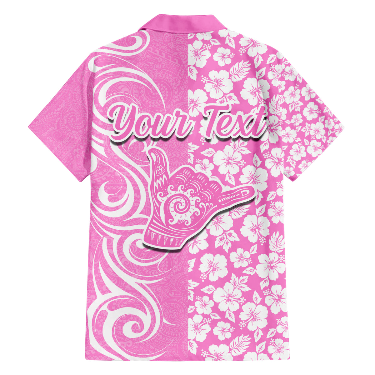 Custom Hawaii Kauai Island Family Matching Short Sleeve Bodycon Dress and Hawaiian Shirt Hibiscus Pattern Seamless Tribal Simple Pink LT03 - Polynesian Pride