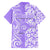 Hawaii Kauai Island Family Matching Summer Maxi Dress and Hawaiian Shirt Hibiscus Pattern Seamless Tribal Simple Purple LT03 - Polynesian Pride