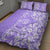 Custom Hawaii Kauai Island Quilt Bed Set Hibiscus Pattern Seamless Tribal Simple Purple LT03 - Polynesian Pride