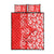 Hawaii Kauai Island Quilt Bed Set Hibiscus Pattern Seamless Tribal Simple Red LT03 Red - Polynesian Pride