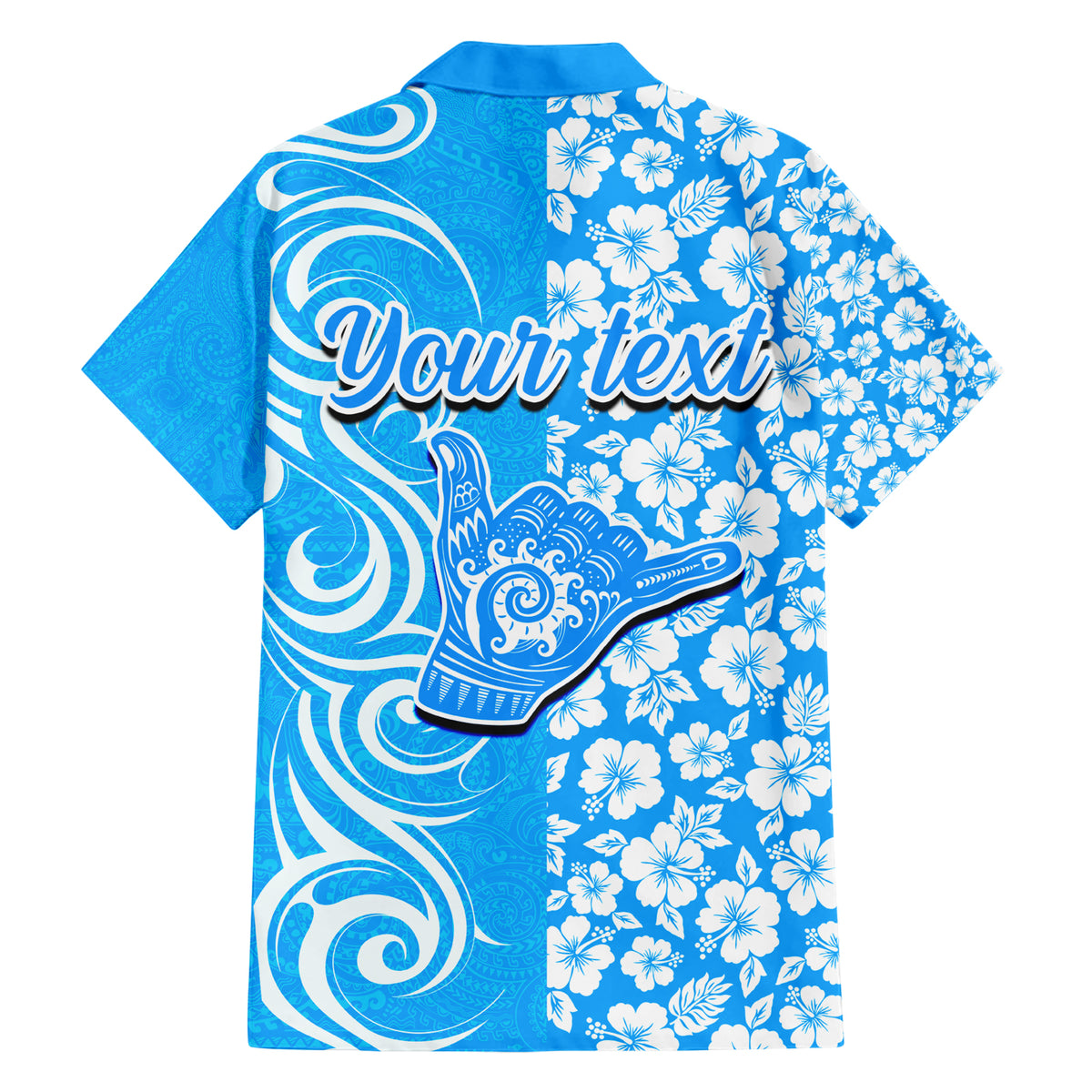 Custom Hawaii Kauai Island Family Matching Short Sleeve Bodycon Dress and Hawaiian Shirt Hibiscus Pattern Seamless Tribal Simple Blue LT03 - Polynesian Pride