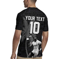 Custom Fiji Rugby Pacific Champions 2024 Rugby Jersey Anniversary 7 Titles - Fijians Rugby and Tapa Hibiscus Black Art