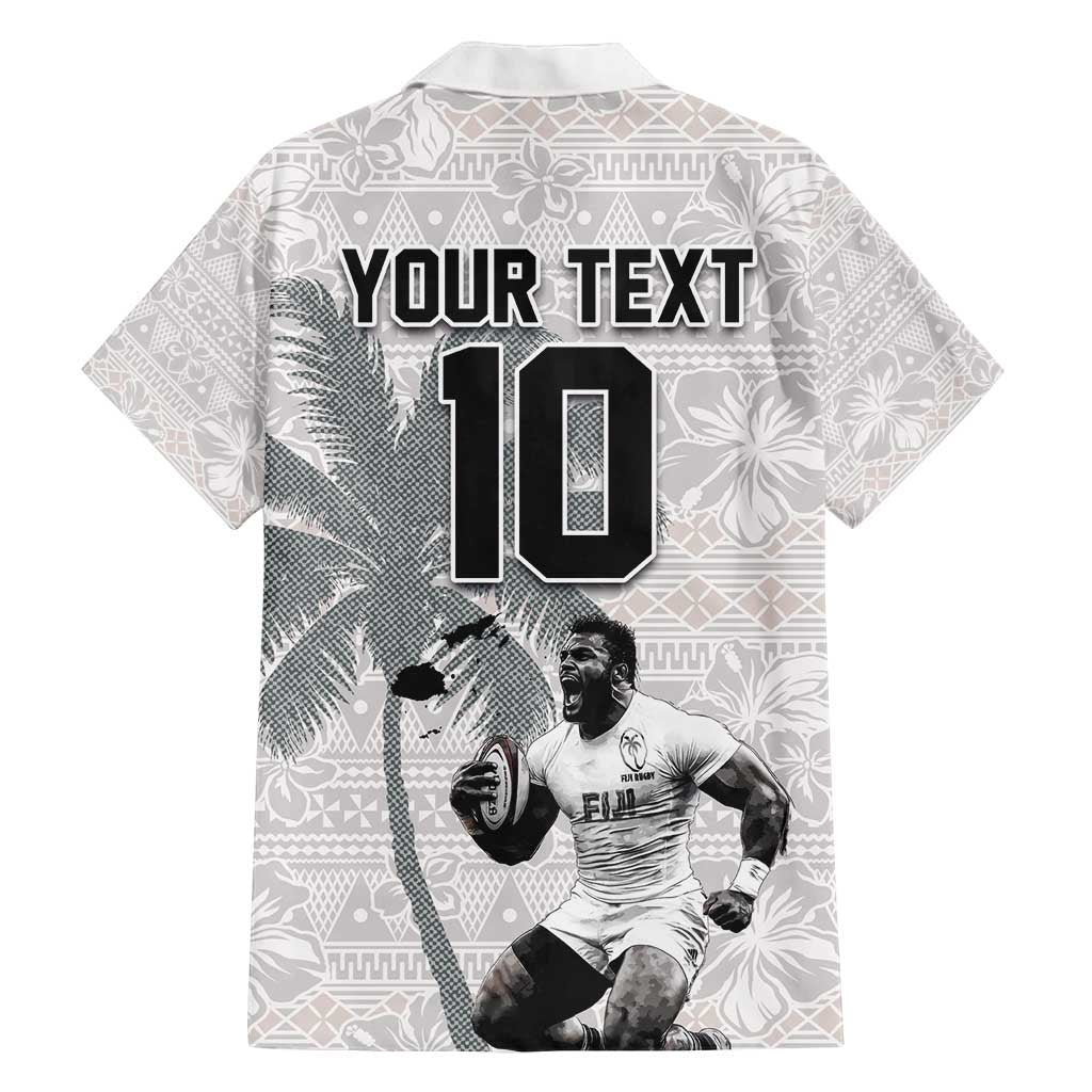 Custom Fiji Rugby Pacific Champions 2024 Family Matching Long Sleeve Bodycon Dress and Hawaiian Shirt Anniversary 7 Titles - Fijians Rugby and Tapa Hibiscus White Art LT03 - Polynesian Pride