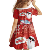 Hawaiian Mele Kalikimaka Family Matching Off Shoulder Maxi Dress and Hawaiian Shirt Funny Santa Riding Lei Dolphin with Kakau Tattoos LT03 - Polynesian Pride