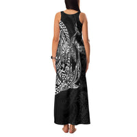 Hawaiian Whales Polynesian Art Motifs Family Matching Tank Maxi Dress and Hawaiian Shirt Black Color LT03 - Polynesian Pride