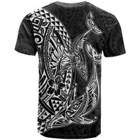 Hawaiian Whales Polynesian Art Motifs T Shirt Black Color LT03 - Polynesian Pride