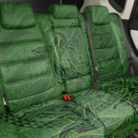 Hawaiian Whales Polynesian Art Motifs Back Car Seat Cover Green Color - Polynesian Pride