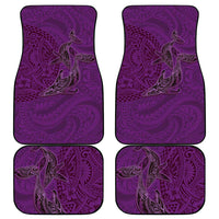 Hawaiian Whales Polynesian Art Motifs Car Mats Purple Color LT03 - Polynesian Pride
