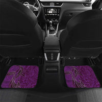 Hawaiian Whales Polynesian Art Motifs Car Mats Purple Color LT03 Set 2pcs - Back Purple - Polynesian Pride