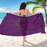 Hawaiian Whales Polynesian Art Motifs Sarong Purple Color LT03 - Polynesian Pride