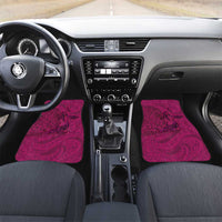 Hawaiian Whales Polynesian Art Motifs Car Mats Pink Color - Polynesian Pride