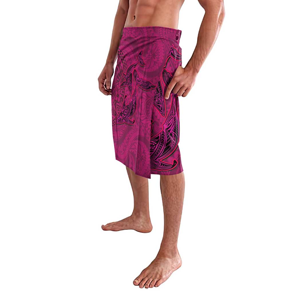 Hawaiian Whales Polynesian Art Motifs Lavalava Pink Color - Polynesian Pride