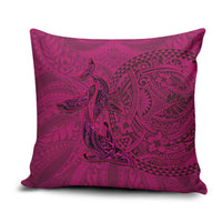 Hawaiian Whales Polynesian Art Motifs Pillow Cover Pink Color LT03 Pink - Polynesian Pride