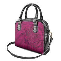Hawaiian Whales Polynesian Art Motifs Shoulder Handbag Pink Color LT03 - Polynesian Pride