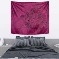 Hawaiian Whales Polynesian Art Motifs Tapestry Pink Color LT03 - Polynesian Pride