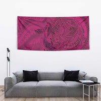 Hawaiian Whales Polynesian Art Motifs Tapestry Pink Color LT03 - Polynesian Pride