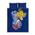 Custom Northern Mariana Islands Christmas Quilt Bed Set Funny Santa Hug Latte Stone Ylang-ylang and Polynesia Pattern Blue LT03 Blue - Polynesian Pride