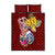 Custom Northern Mariana Islands Christmas Quilt Bed Set Funny Santa Hug Latte Stone Ylang-ylang and Polynesia Pattern Red LT03 Red - Polynesian Pride