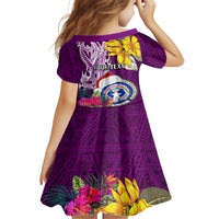 Custom Northern Mariana Islands Christmas Family Matching Off Shoulder Long Sleeve Dress and Hawaiian Shirt Funny Santa Hug Latte Stone Ylang-ylang and Polynesia Pattern Pink LT03 - Polynesian Pride