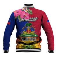 Personalised Haiti Battle of Vertieres Baseball Jacket The Haitian Revolution 220th Anniversary Polynesian Style LT03 - Polynesian Pride