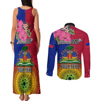 Personalised Haiti Battle of Vertieres Couples Matching Tank Maxi Dress and Long Sleeve Button Shirt The Haitian Revolution 220th Anniversary Polynesian Style LT03 - Polynesian Pride