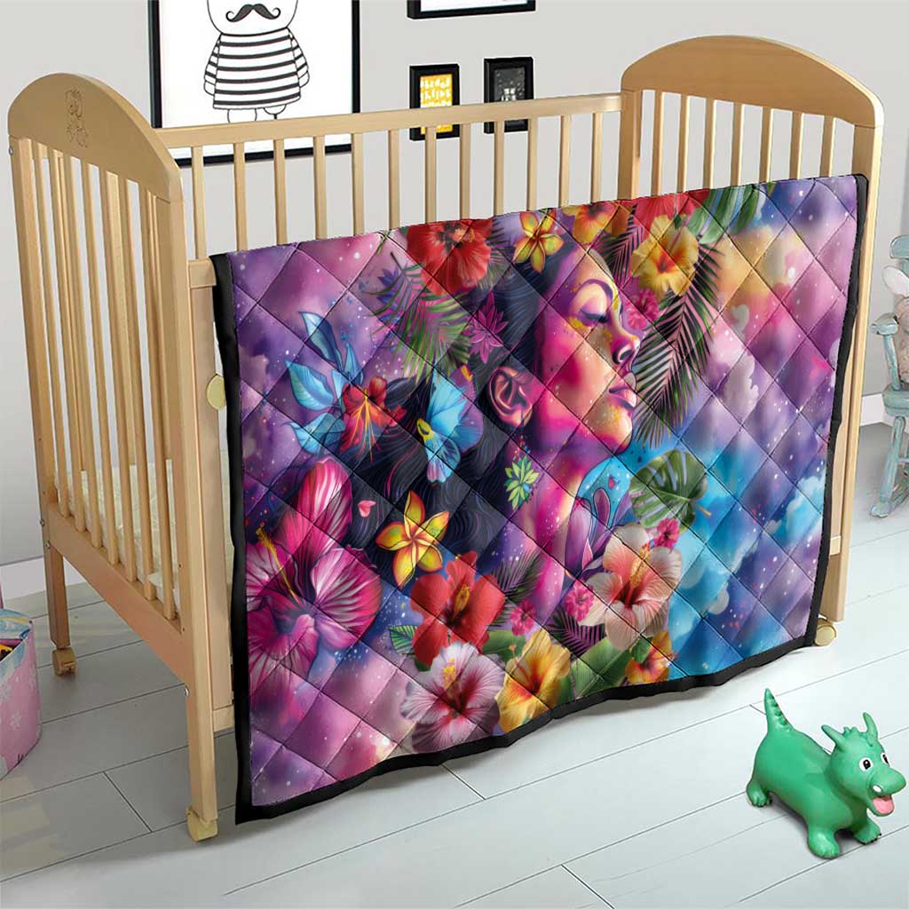 Polynesian Women Quilt Tropical Plant - Vibrant Surreal Dreamscape Vibe LT03 - Polynesian Pride