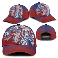 Hawaiian Manta Ray and Hammerhead Shark Tribal Tattoo Classic Cap with Polynesian Tribal Pattern Hawaii Flag Color