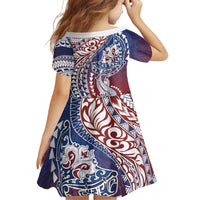 Hawaiian Manta Ray and Hammerhead Shark Tribal Tattoo Family Matching Puletasi and Hawaiian Shirt with Polynesian Tribal Pattern Hawaii Flag Color LT03 - Polynesian Pride