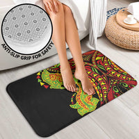 Hawaiian Manta Ray and Hammerhead Shark Tribal Tattoo Bathroom Set with Polynesian Tribal Pattern Kanaka Maoli Flag Color