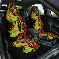 Hawaiian Manta Ray and Hammerhead Shark Tribal Tattoo Car Seat Cover with Polynesian Tribal Pattern Kanaka Maoli Flag Color LT03 One Size Multicolor - Polynesian Pride