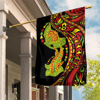 Hawaiian Manta Ray and Hammerhead Shark Tribal Tattoo Garden Flag with Polynesian Tribal Pattern Kanaka Maoli Flag Color LT03 House Flag Multicolor - Polynesian Pride