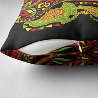 Hawaiian Manta Ray and Hammerhead Shark Tribal Tattoo Pillow Cover with Polynesian Tribal Pattern Kanaka Maoli Flag Color LT03 - Polynesian Pride