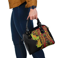 Hawaiian Manta Ray and Hammerhead Shark Tribal Tattoo Shoulder Handbag with Polynesian Tribal Pattern Kanaka Maoli Flag Color