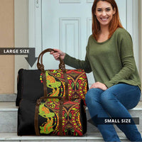 Hawaiian Manta Ray and Hammerhead Shark Tribal Tattoo Travel Bag with Polynesian Tribal Pattern Kanaka Maoli Flag Color LT03 - Polynesian Pride