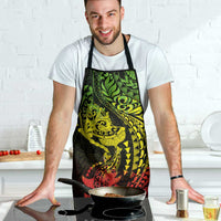 Hawaiian Manta Ray and Hammerhead Shark Tribal Tattoo Apron with Polynesian Tribal Pattern Reggae Style