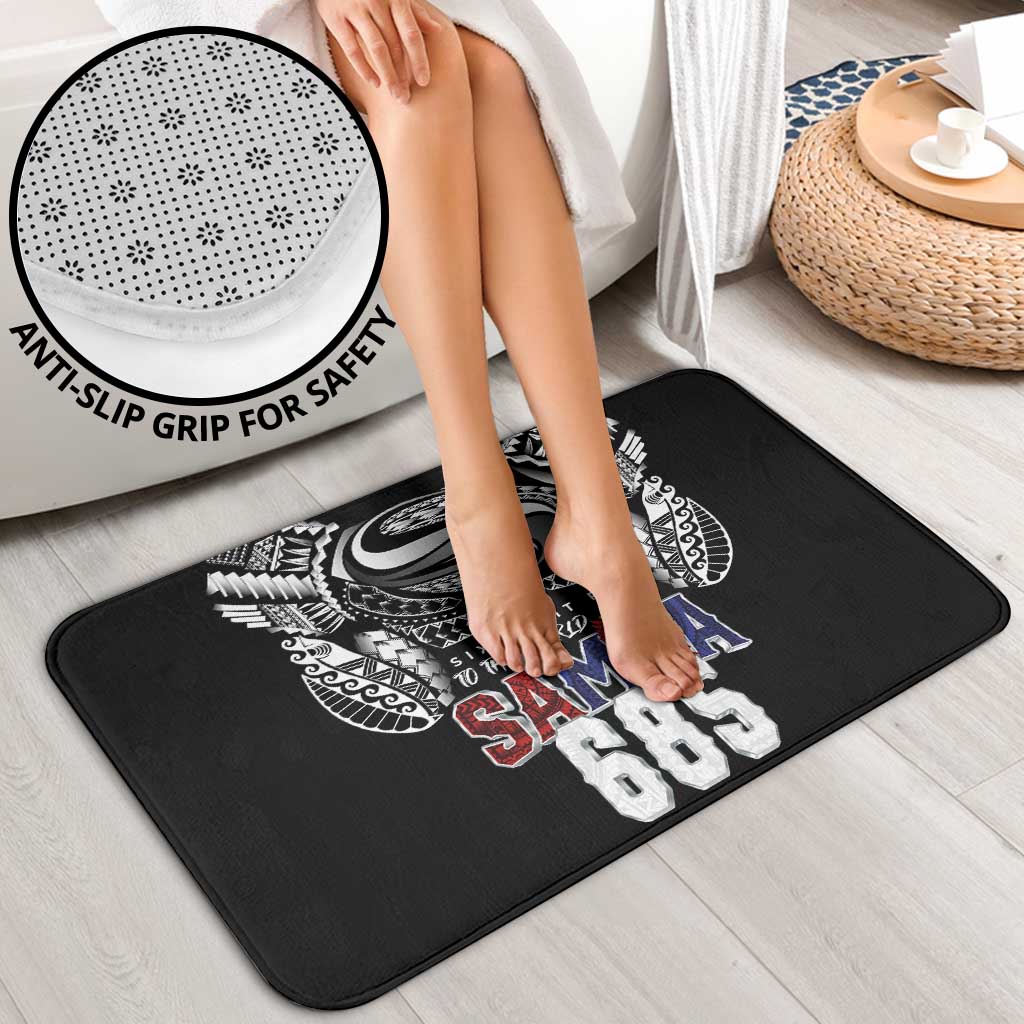 Super Samoa-Six Eight Five to The World Bathroom Set Traditional Samoan Tattoo Black Color