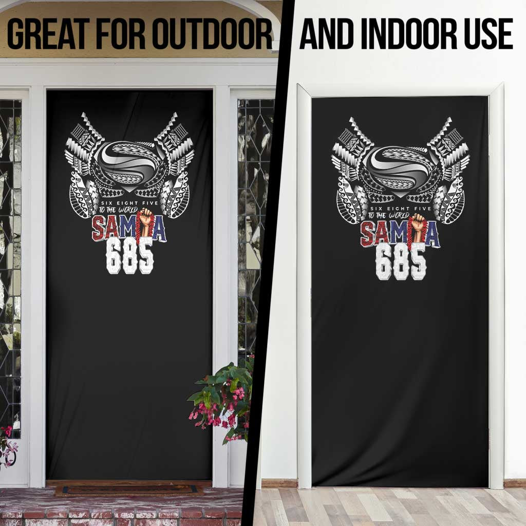 Super Samoa-Six Eight Five to The World Door Cover Traditional Samoan Tattoo Black Color