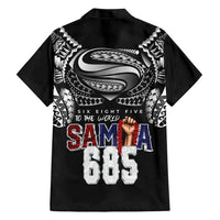 Super Samoa-Six Eight Five to The World Family Matching Short Sleeve Bodycon Dress and Hawaiian Shirt Traditional Samoan Tattoo Black Color LT03 - Polynesian Pride