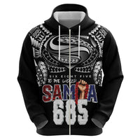 Super Samoa-Six Eight Five to The World Hoodie Traditional Samoan Tattoo Black Color