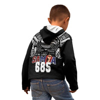 Super Samoa-Six Eight Five to The World Kid Hoodie Traditional Samoan Tattoo Black Color