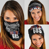 Super Samoa-Six Eight Five to The World Neck Gaiter Traditional Samoan Tattoo Black Color