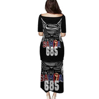 Super Samoa-Six Eight Five to The World Puletasi Traditional Samoan Tattoo Black Color