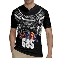 Super Samoa-Six Eight Five to The World Rugby Jersey Traditional Samoan Tattoo Black Color