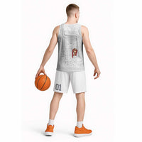 Super Samoa-Six Eight Five to The World Basketball Jersey Traditional Samoan Tattoo All White